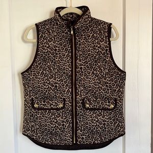 J. Crew leopard vest in small